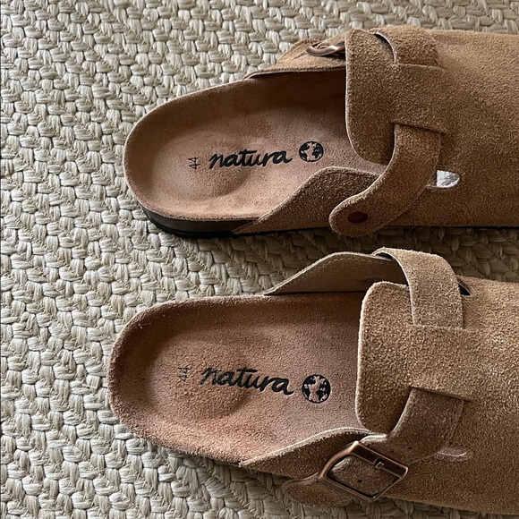 Men’s Tan Suede Birkenstock Boston lookalikes from Natura Selection. Size 10 US - Picture 3 of 7